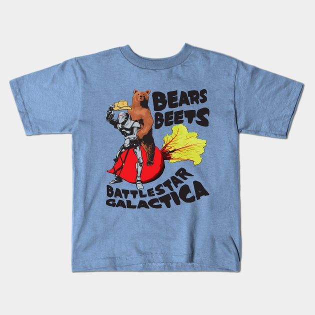 Bears Beets Battlestar Galactica The Office Kids T-Shirt by HeyListen